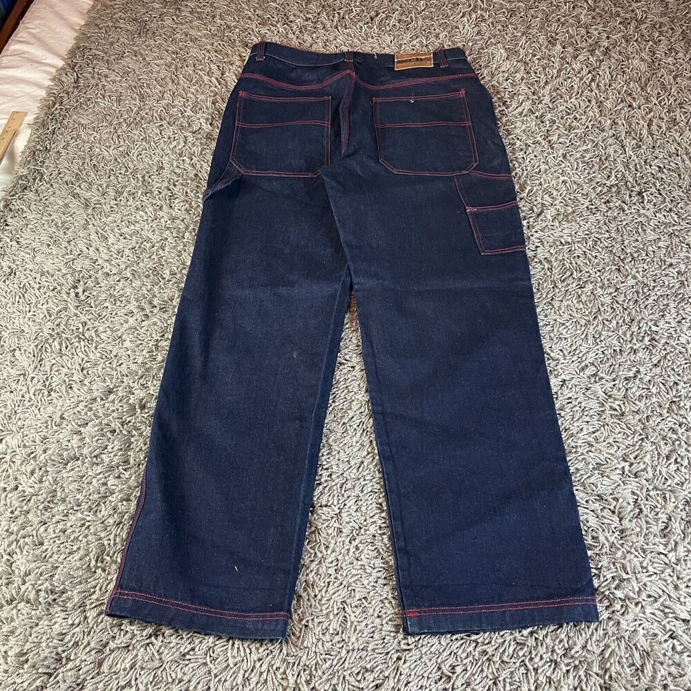 Vintage Webs Jeans Mens 38x34 Blue Y2K Baggy Loose Fit Carpenter 90s Wide Leg